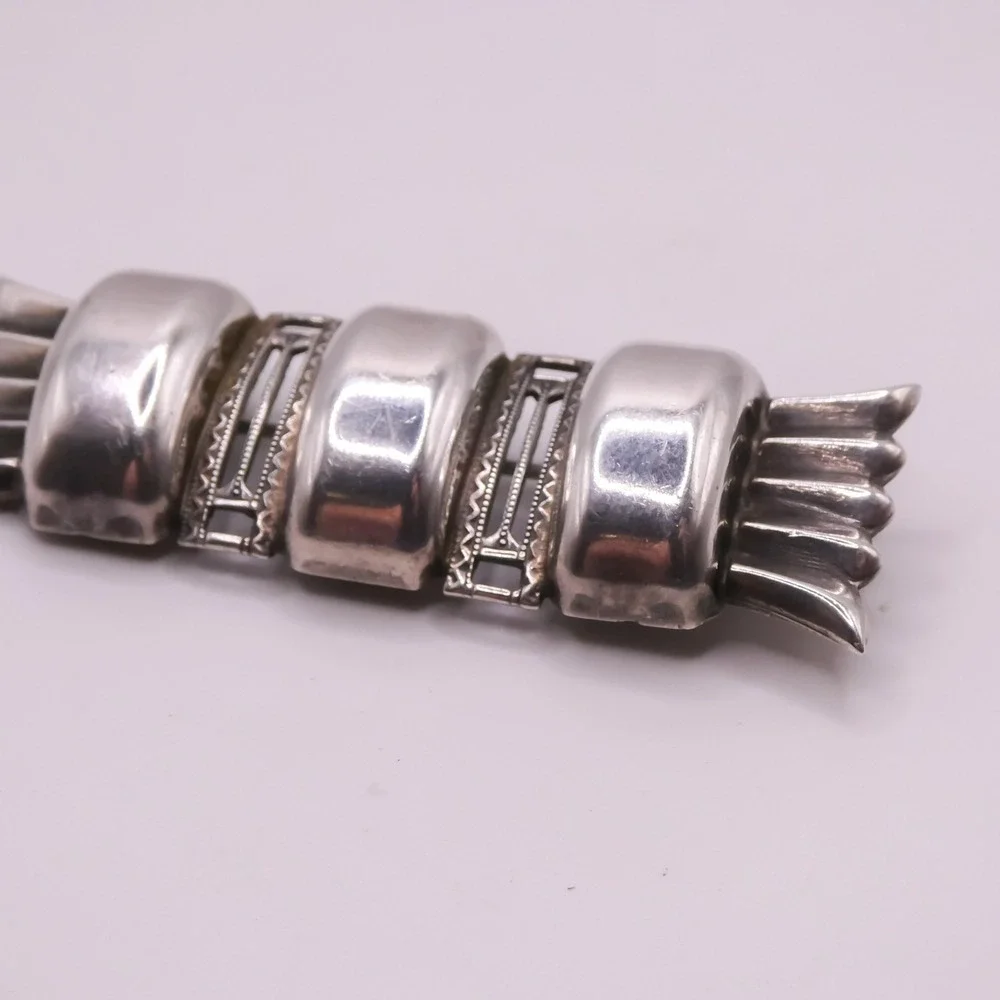 Art Deco Sterling Silver 925 Bar Brooch Pin 2.3